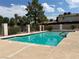 Clean community swimming pool on a sunny day at 2916 Karen Ave, Las Vegas, NV 89121