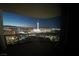 Balcony view showcasing the Stratosphere Tower and glittering Las Vegas cityscape at night at 322 Karen Ave # 3407, Las Vegas, NV 89109