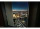 Stunning cityscape view from the apartment window, capturing the vibrant lights and urban charm of the city at 322 Karen Ave # 3407, Las Vegas, NV 89109
