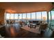 Inviting living room with floor-to-ceiling windows offering stunning views of the city skyline at 322 Karen Ave # 3407, Las Vegas, NV 89109