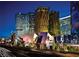Striking city view showcases bright lights and architecture at night with light trails from cars at 3722 Las Vegas Blvd # 2001, Las Vegas, NV 89158