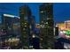 Striking city view showcasing high-rise buildings and vibrant nightlife at twilight at 3722 Las Vegas Blvd # 2001, Las Vegas, NV 89158