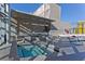 Stylish rooftop pool and jacuzzi area with lounge chairs and an open view at 3722 Las Vegas Blvd # 2001, Las Vegas, NV 89158