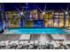 Contemporary rooftop pool with stunning city views at night at 3722 Las Vegas Blvd # 2001, Las Vegas, NV 89158