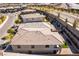 An aerial view of a single Gathering home, highlighting the roof and backyard at 397 American Dipper St, Las Vegas, NV 89138