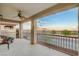 Covered balcony showcasing views of the neighborhood and distant mountains at 6828 Sumatra St, Las Vegas, NV 89166