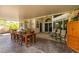 Covered patio featuring a dining table and ample seating, perfect for outdoor entertaining and relaxation at 8346 Christinas Cove Ave, Las Vegas, NV 89131