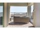 A close up of the patio furniture with views of mountains in the distance at 964 Norwood Heights Ln, Las Vegas, NV 89138
