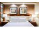 Close-up of a well-appointed bedroom with plush bedding and stylish decor at 125 E Harmon Ave # 3406 & 3408, Las Vegas, NV 89109