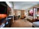 Inviting living area with kitchenette, comfortable seating, and stylish accents at 125 E Harmon Ave # 3406 & 3408, Las Vegas, NV 89109