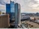 Gorgeous aerial shot of the high-rise tower with pool area and Las Vegas cityscape at 2700 Las Vegas Blvd # 1202, Las Vegas, NV 89109