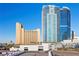 Exterior view of a modern high-rise building in an urban setting at 2700 Las Vegas Blvd # 1202, Las Vegas, NV 89109