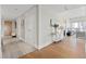 Elegant hallway with wood floors, recessed lighting, and modern decor at 2700 Las Vegas Blvd # 1202, Las Vegas, NV 89109