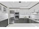 Modern kitchen with stainless steel appliances, sleek cabinets, and countertops at 2700 Las Vegas Blvd # 1202, Las Vegas, NV 89109