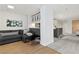 Open concept living area features a sofa, hardwood floors, and stylish decor at 2700 Las Vegas Blvd # 1202, Las Vegas, NV 89109