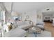 Cozy living room features a white sectional sofa, comfortable seating, and city views at 2700 Las Vegas Blvd # 1202, Las Vegas, NV 89109