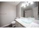 Bathroom with large mirror and contemporary vessel sink at 2725 S Nellis Blvd # 2045, Las Vegas, NV 89121