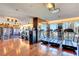 Spacious gym featuring treadmills, weights, and exercise equipment with city views at 3750 Las Vegas Blvd # 2711, Las Vegas, NV 89158