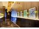Modern hallway with glossy marble floors and decorative plants enhancing the stylish space at 3750 Las Vegas Blvd # 2711, Las Vegas, NV 89158