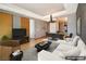 Elegant living room with a comfortable sofa, dining table, and modern interior design at 3750 Las Vegas Blvd # 2711, Las Vegas, NV 89158
