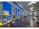 Beautiful yoga room with floor to ceiling windows and ample space for classes at 3750 Las Vegas Blvd # 2711, Las Vegas, NV 89158