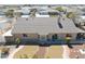 The backyard of this home features desert landscaping and a covered patio area at 4910 Marywood Ct, Pahrump, NV 89061