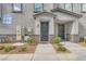 Inviting front entrance featuring well-manicured landscaping and dual front doors at 7308 N Decatur Blvd # 1, Las Vegas, NV 89131