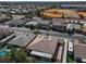 Aerial view of a neighborhood with lush landscaping, parks, and well-maintained homes at 7420 Zonal Ave, Las Vegas, NV 89131