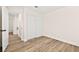 Light-filled bedroom featuring durable floors and a spacious closet at 7554 Violet Vista Ave # 201, Las Vegas, NV 89130