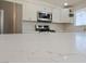 Close up view of the kitchen featuring quartz countertops, stainless steel appliances at 2637 Rialto Rd, Las Vegas, NV 89108