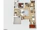 3D floor plan displaying layout of a house with bedrooms, bathrooms, living area and attached garage at 7307 Iron Oak Ave, Las Vegas, NV 89113