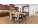 Spacious kitchen with a large island, stainless steel appliances, and ample storage at 7307 Iron Oak Ave, Las Vegas, NV 89113