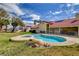 Beautiful pool and spa with a large patio, ideal for enjoying sunny days and outdoor gatherings at 8880 W La Mancha Ave, Las Vegas, NV 89149