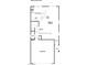 First floor plan featuring kitchen, great room, garage, powder room and entry porch at 9445 Sweetwood Ave, Las Vegas, NV 89149