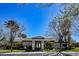 Community clubhouse with beautiful landscaping and manicured grounds at 10341 Birch Bluff Ln, Las Vegas, NV 89145