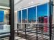 Balcony offers stunning city views through expansive windows, enhanced by modern railings and sleek design at 2700 Las Vegas Blvd # 4306, Las Vegas, NV 89109