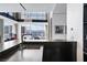 Modern kitchen featuring sleek countertops, stainless steel sink, and panoramic city views at 2700 Las Vegas Blvd # 4306, Las Vegas, NV 89109