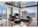 Bright living room with floor-to-ceiling windows, modern furnishings, and stunning city views at 2700 Las Vegas Blvd # 4306, Las Vegas, NV 89109