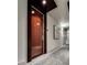 Condo hallway featuring neutral colors and modern artwork hanging on the wall at 4525 Dean Martin Dr # 2806, Las Vegas, NV 89103