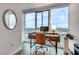 Bright office space featuring modern desk, chair, and panoramic city views through expansive windows at 4525 Dean Martin Dr # 2806, Las Vegas, NV 89103