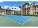 Inviting tennis court provides residents with ample playing space and mature landscaping at 7119 S Durango Dr # 312, Las Vegas, NV 89113