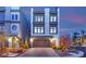 Beautifully landscaped new construction townhome with clean lines, modern design, and a private garage at 8178 Eaton Hill St, Las Vegas, NV 89113