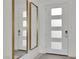 Entryway featuring modern front door design and stylish interior decor at 818 Calluna St, Las Vegas, NV 89138