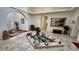 The elegant foyer boasts a unique mermaid fountain feature, arched doorways, and neutral tile flooring at 1211 Bourbon St, Pahrump, NV 89048