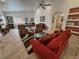 Living area featuring a billiards table, plush couches, and an open concept layout at 1211 Bourbon St, Pahrump, NV 89048