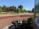 Spacious yard offers privacy with mature trees and distant mountain views at 1211 Bourbon St, Pahrump, NV 89048