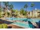 Resort-style pool and spa area with lounge chairs for ultimate relaxation at 1401 Red Crest Ln # 201, Las Vegas, NV 89144