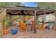 A backyard gazebo area features outdoor seating and a garden area at 1580 Rosita Dr, Las Vegas, NV 89123