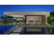 Outdoor living space with a pool, dining area, and covered patio at 2630 Juniper Branch St, Las Vegas, NV 89117