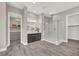 Contemporary bathroom showcasing a glass-enclosed shower, dark wood cabinets, and access to a walk-in closet at 3012 Joy Meadow Ave, Henderson, NV 89074
